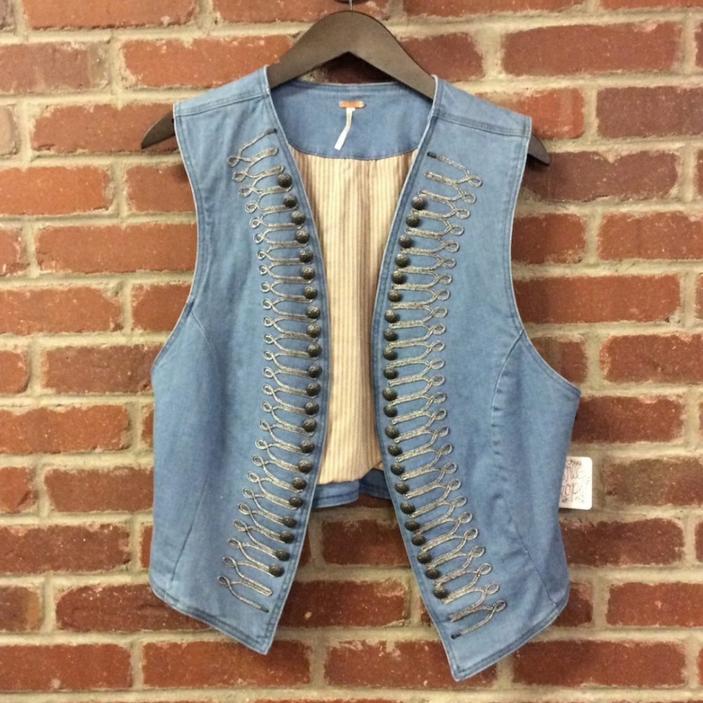 Free People Denim Vest